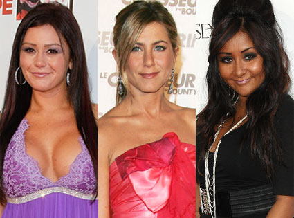 Nicole Snooki Polizzi, Jenni Woww Farley, Jennifer Aniston Nicole Snooki Polizzi, Jenni Woww Farley, Jennifer Aniston